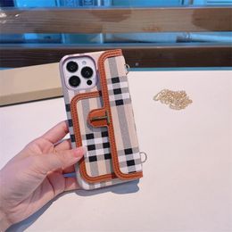 Designer Stripe Iphone 13 Phone Case Stand per Iphone 12 Phonecase Promax Pro 13pro Alta qualità con porta carte cordino