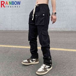Men's Pants Rainbowtouches Cargo Pants 2022 Brand New Men's Fashion Safari Style Outdoors Men Pockets Button Loose Trousers Superior Quality T220909