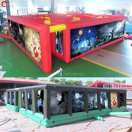 Free Ship Outdoor playhouse Activities giant inflatable haunted house maze for Halloween