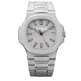 Luxury Watches for Mens Watch Divers Watch Size 40 Mm Eta 324 Movement Gypsophila Ice Out Cube Diamond