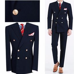 Men's Suits Blazers Tailor Made Mens Suit Double Breasted Navy Blue Jackets Formal Dinner Party Prom Business Men Suit Only Blazer 1 Pieces 220909