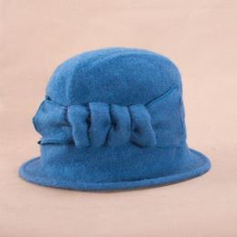 Berets Womens 1920s Look Wool Beret Beanie Cloche Bucket Winter Hat A534