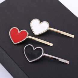 Diamond clip peach heart break arrange hairpin net red casual form adorn article hair clips