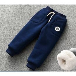 Trousers Children Thick Lamb Cashmere Warm Fleece Pants Kids Leggings Autumn Winter Clothes Trousers Baby Pants for 17 Years 220909