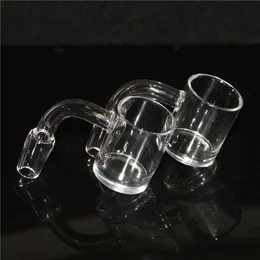 Smoking Domeless quartz bangers 4mm thick 10mm 14mm clear joint 45° 90° Quartz Banger Dab Nail for Glass ash catcher oil rig bong