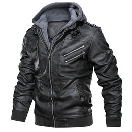 Mens Leather Faux Drop Oblique Zipper Motorcycle Jacket Brand Military Autumn Pu Jackets Coat European size S5XL 220909