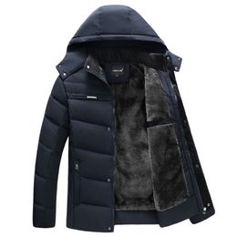 Mens Down Parkas Parka Men Coats Winter Jacket Men Thicken Hooded Waterproof Outwear Warm Coat Fathers Clothing Casual Mens Overcoat 220909