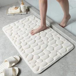 Carpets Memory Foam Super Absorbent Floor Mat Cobblestone Embossed Bathroom Rugs Water Non-Slip Carpet