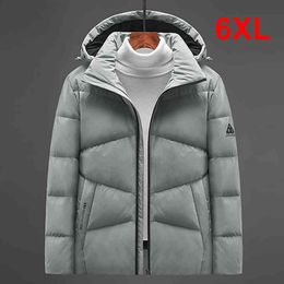 Men's Down Parkas Winter Down Jacket Men Puffer Jackets Fashion Casual Padded Jacket Coat Male Light Outerwear Outdoor Solid Colour Y22