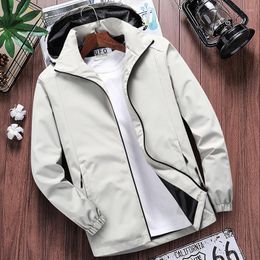 Men's Jackets Men's Casual Hooded Jacket Spring Summer Hip Hop Windbreaker Waterproof Sportswear And Coats Men Clothing 7XL 8XL