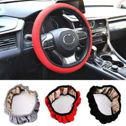 Steering Wheel Covers Universal 38CM Ice Silk Cover Wear-resistant Anti-slip Car Accessories Gear Handbrake Interior