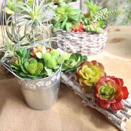 Faux Floral Greenery 10 cm Large Lotus Artificial succulents Plants Garden Wedding Decoration Photography Background Accessories Fake Plants J220906