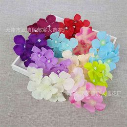 Faux Floral Greenery 50 pcs artificial silk hydrangea flower Wedding Path Home Hotel background DIY flower wall accessories wedding bow flowers J220906