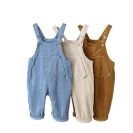 Overalls Lawadka 1-3T Spring Autumn Corduroy Jumpsuit For Kids Fashion Children's Overalls Girls Boys Pants Casual Playsuit Trousers 220909