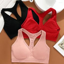 Yoga Outfit Women's Sports Bra Shockproof High-intensity Tube Top Fitness Running Vest Gather Sexy Back Gym Underwear Female Tops