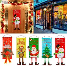 Other Event Party Supplies Christmas Toy Merry Decorations For Home Door Decor Hanging Flag Ornaments Window Navidad Christm 220908