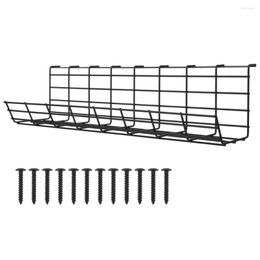 Hooks 1pc Under Desk Cable Management Tray Iron Organizer Storage Rack Board Container Chic Wire
