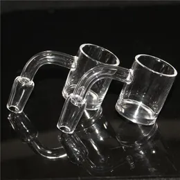 Flat Top Quartz Banger Nail Smoking Accessories 19mm 14mm 10mm Male Polished Joint Flat Bowl for Glass Bong Dab Rigs