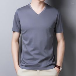 Men's T Shirts Men's Summer Short Sleeve V Neck T-Shirt High Quality Soft Lightweight Casual Fashion Clothing