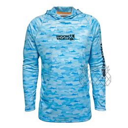 Outdoor Shirts Hook Tackle Fishing Shirt Summer Outdoor Sports Long Sleeve Uv Protection Hooded Coat Quick-Drying Fishing Jerseys Ropa De Pesca 220909