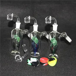 hookahs 14.5mm joint Ash Catcher Glass adapter with Downstem Recycler percolator Glass Water pipes for Oil rigs