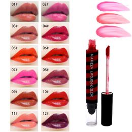 Lip Gloss 12 Colors Portable Matte Lipgloss Waterproof Women Girls Make Up 8ml Mini Tint Mate Liquid Stick Long Lasting