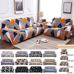 Chair Covers Printing6 Stretch Plaid Sofa Slipcover Elastic for Living Room funda sofa Couch Cover Home Decor 1 2 3 4 seat 220906