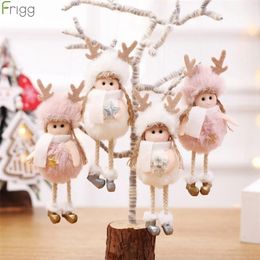 Other Event Party Supplies Christmas Toy Lovely Antlers Girl Plush Doll Tree Decor Ornaments Hang Pendant Natal Noel Deco for Hom 220908