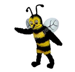 Halloween Yellow Bee Mascot Costume Cartoon Plush Anime theme character Adult Size Christmas Carnival Birthday Party Fancy Outfit