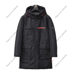 22FW Italy Famous luxury Men Long Down Jackets North Winter Hooded Coat Red Label Comfortable And Warm Jacket Business Casual Man Clothing M-3XL 2Z6N