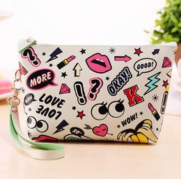 Cosmetic Bags M441 Bag PU Cartoon Lovely Large Capacity Sprout Eye Modern Girl Storage Gift Wholesale