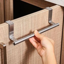 Hooks Storage Rack Wall-Mounted Bathroom Hook Kitchen Wipes Stainless Steel Towel Cabinet Door Hanging Towels