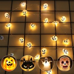 Party Decoration Halloween Decorations Led Light String Lights LED Pumpkin Horror Ghost Festival Decor for Home Happy 220908