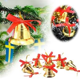 Christmas Decorations 9pcs Snowflakes Bell Tree Ornaments Year Xmas Atmosphere Decoration 2023 #50g 220908