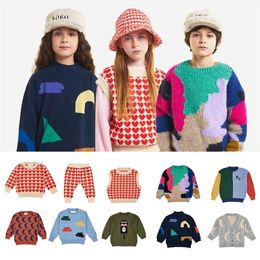 Pullover Presale Bobo Autumn Winter Kids Boys Girls Sweaters Knit Jumpers Clothes Cartoon Children Cardigans Kniting Sweater 220909