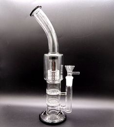 12 inch Thick Glass Water Bong Hookahs with Tyre Perc Shisha Honeycomb Philtres Smoking Pipes