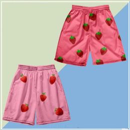 Mens Shorts Fruit Strawberry 3d Print Board Swimming Trunks Summer Quick Dry Beach Men Hip Hop Short Pants