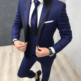 Men's Suits Blazers High Quality Slim Fit One Button Red Groom Tuxedos Groomsmen Mens Wedding Suits 3 Piece Prom Bridegroom JacketPantsVest 220909