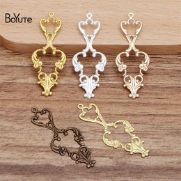 stamping pendants UK - BoYuTe 100 Pieces Lot 17 42MM Metal Brass Stamping Filigree Charms Pendant for Jewelry Making Diy Hand Made Materials306c