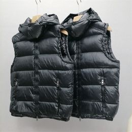 Mens Down Parkas MC009 Top quality mens hooded down jacket vest loose casual vest with 90% white duck down for men and women 220909