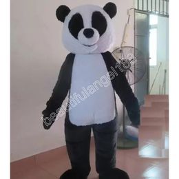 Halloween panda bear Mascot Costume Cartoon Plush Anime theme character Adult Size Christmas Carnival Birthday Party Fancy Outfit