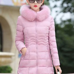 Women's Down Parkas Faux Fur Parkas Women Down Jacket Womens Parkas Thicken Outerwear hooded Winter Coat Female Jacket Cotton padded 220909