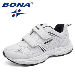 Sneakers BONA Style Children Casual Shoes Hook Loop Boys Outdoor Jogging Light Soft 220909