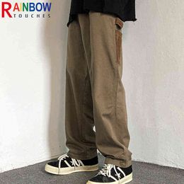 Men's Pants Rainbowtouches 2022 New Men's Cargo Pants Fashion Leisure Sports Wide Leg Style Pants Men Loose Straight Casual Trousers Men T220909