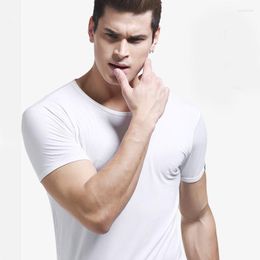 Undershirts Men Short-Sleeved Man T-shirts Modal Underwear Slim Tight-Fitting Bottoming Shirts Fashion Fitness Tees Tops