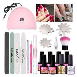 Nail Art Kits Gel Polish Kit With Uv Led Lamp For Beginners K3NE