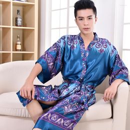 Ropa Ropa para hombre Pijamas y batas Batas Hombre Clásico Negro Yukata Kimono Robe 