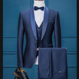Men's Suits Blazers Arrival Men Suits For Wedding Prom JacketPantsVest Slim Fit Men Suit Set Groomsman Man Groom Tuxedos Blazer Regular 220909