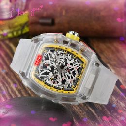 All Dials Work Quartz Movement Watch Day Date Sports Style Clock Waterproof Mission Runway Hollowed Out Luminous Layer Mens 43mm Calendar Gifts Wristwatches