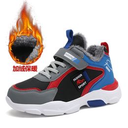 Сапоги для мальчиков Boys Winter Kids Snow Boots Sport Children для мальчиков кроссовки модная кожаная детская обувь размером 2839 220909